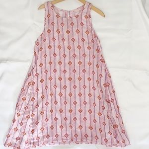 CP Shades Josephine pink linen sleeveless dress block print pockets